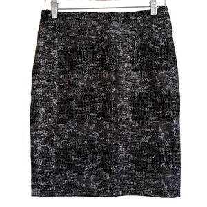 Insight Black/Silver Snake Print Pull on Pencil Skirt 4